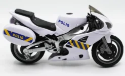 Polismotorcykel Leksak med ljud 1:12