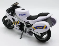 Polismotorcykel Leksak med ljud 1:12