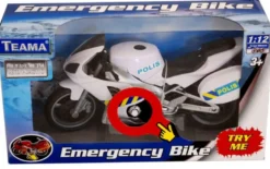 Polismotorcykel Leksak med ljud 1:12
