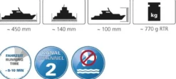 Radiostyrd Båt Venezia Venedig Jamara 5 km/h