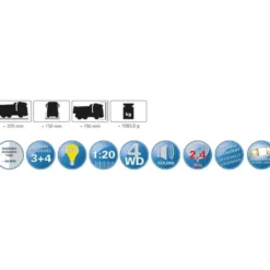 Radiostyrd Lastbil med Tippflak Mercedes Arocs Jamara 1:20 - 2,4 GHz