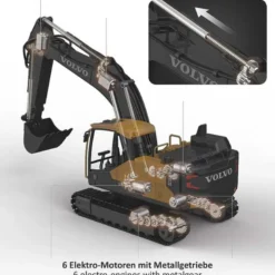 Radiostyrd Volvo Grävmaskin EC160E Metallväxlar Jamara