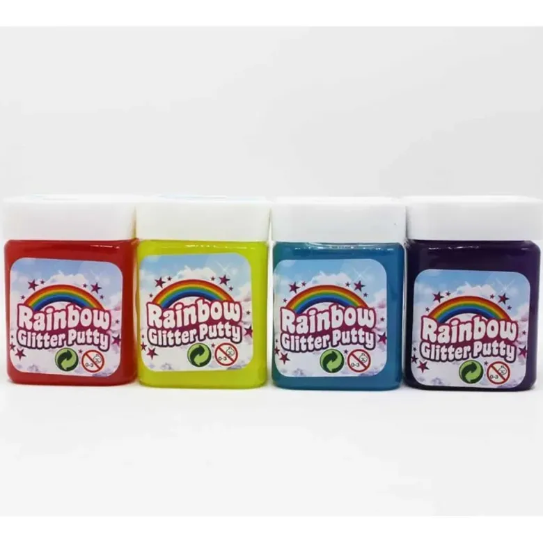 Rainbow Glitter Putty Slime