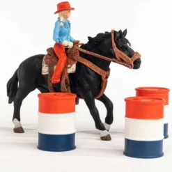Schleich Barrel Racing med Cowboyflicka 42576