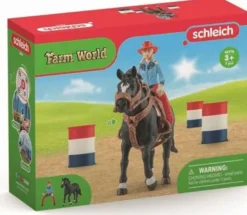 Schleich Barrel Racing med Cowboyflicka 42576