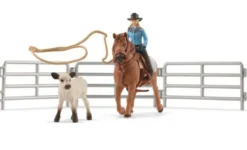 Schleich Cowgirl Team Roping Fun 42577
