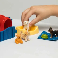 Schleich Kennel Puppy Pen Hundvalpar 42480