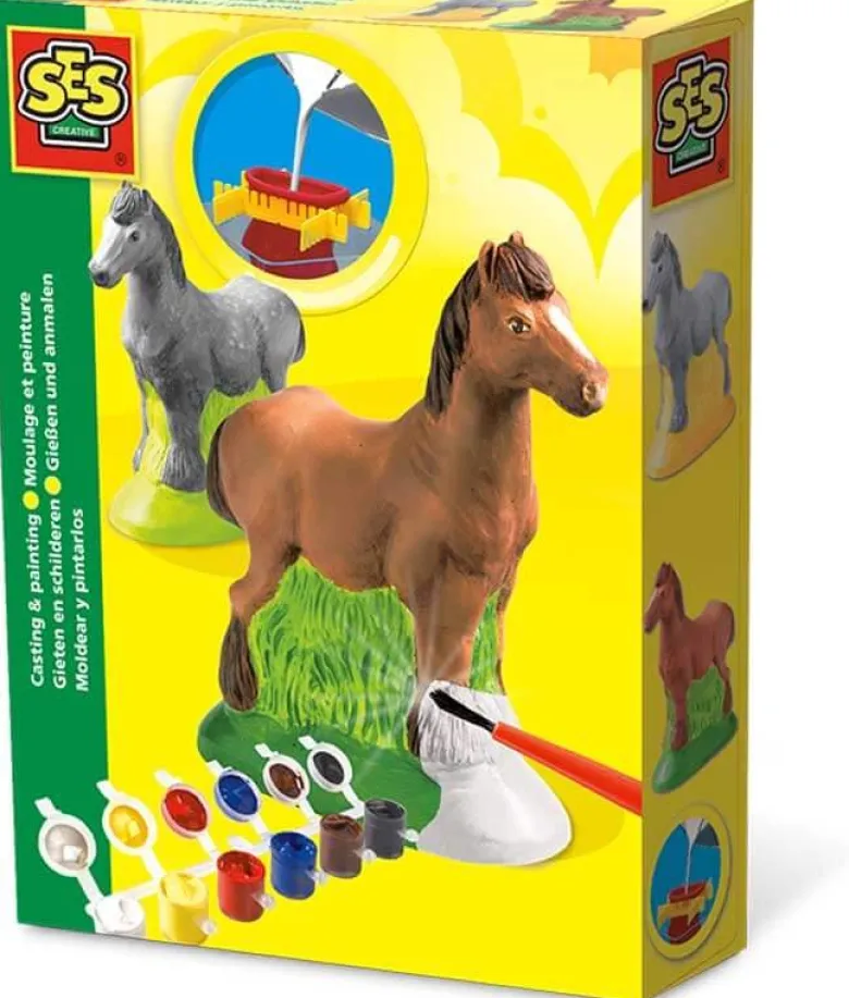 SES Gjutset Häst måla och gjut barnpyssel