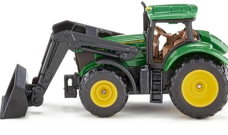 Siku John Deere 6215R traktor med skopa 1395