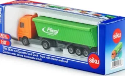 Siku Lastbil med Fliegl trailer 1796 skala 1:87