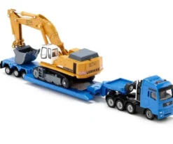 Siku Lastbil Transport med Trailer och Grävmaskin Liebherr 1847 - 1:87