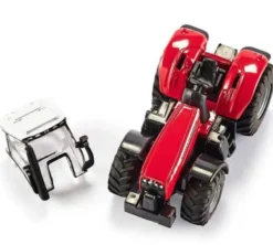 Siku Leksakstraktor Massey Ferguson 8480 med Krampe släp 1844 - 1:87