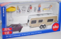 Siku Porsche Cayenne med Dethleff Exclusiv Cmotion Husvagn 1:55 2542