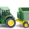 Siku Traktor John Deere 6920 S med lastare och släp 1843 - 1:87