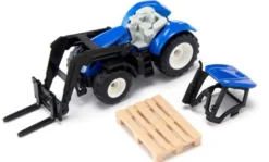 Siku Traktor New Holland T7.315 med pallgafflar och pall 1544