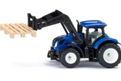 Siku Traktor New Holland T7.315 med pallgafflar och pall 1544