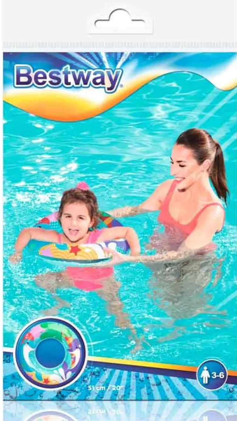 Simring och badring Delfiner 51 cm Bestway