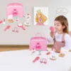Sminkväska leksak med tillbehör i trä 10 delar Tooky Toy