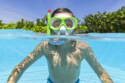 Snorkelset 7 år+ Cyklop Grön till barn Bestway