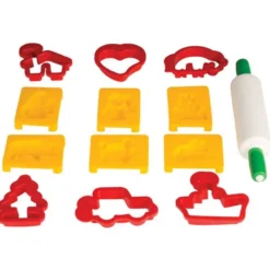12 stansformar och 1 kavel till leklera och plastilina Jovi