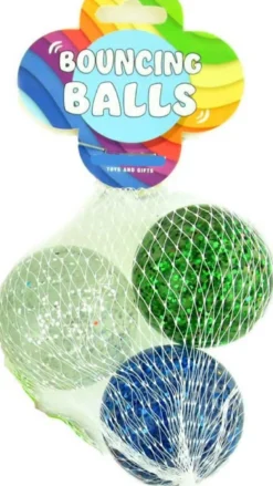 3 st. Glitter Studsbollar 4 cm