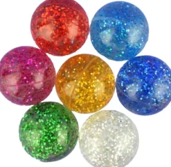 3 st. Glitter Studsbollar 4 cm