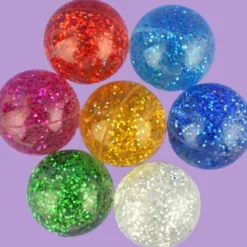 3 st. Glitter Studsbollar 4 cm