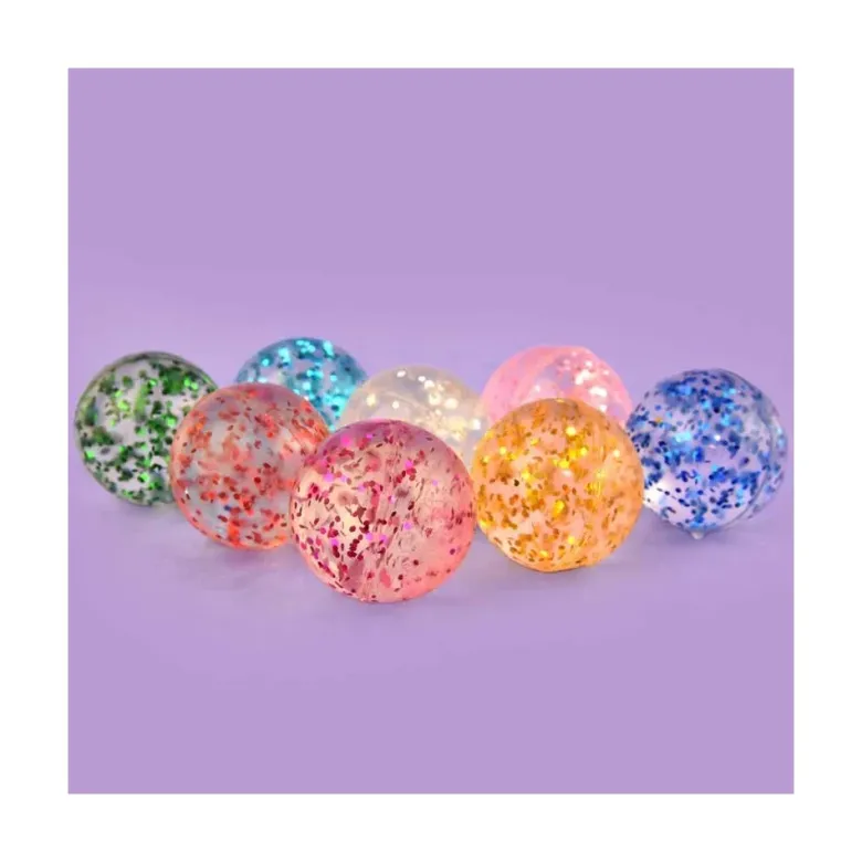 7 st. Glitter Studsboll 3,2 cm