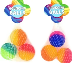 3 st. Neon Studsbollar 4,5 cm