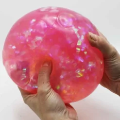 Stor Klämboll med glittriga band inuti 16 cm