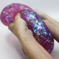 Stor Klämboll med glittriga band inuti 16 cm