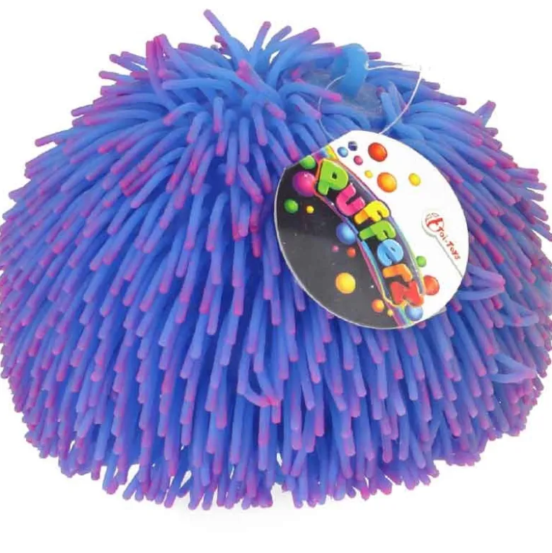 Stor Tvåfärgad Puffer Fluffy Klämboll 25 cm