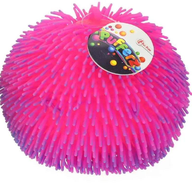 Stor Tvåfärgad Puffer Fluffy Klämboll 25 cm