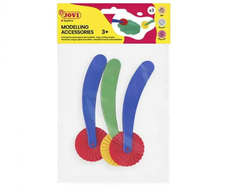 3 st. Skärare verktyg till leklera och Plastilina Jovi