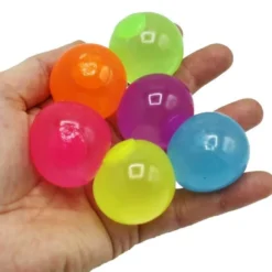 6 st. Sticky Klibbiga Lysande Bollar Klämbollar