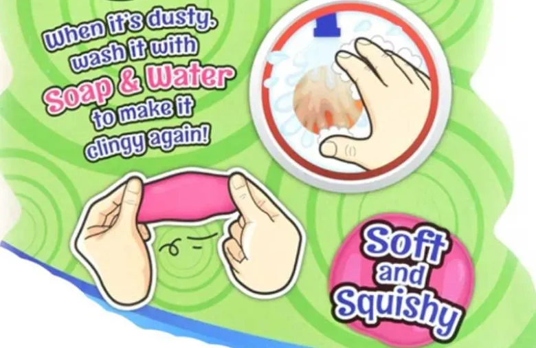 6 st. Sticky Klibbiga Lysande Bollar Klämbollar