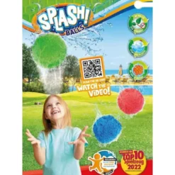 3 st. Stora Splash vattenbollar flerfärgade 15 cm