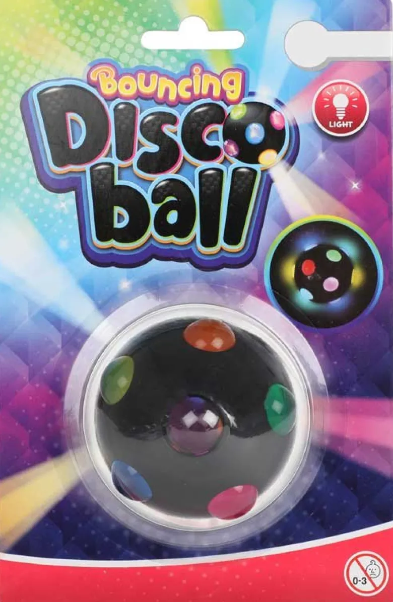 Studsboll Disco med ljus 5,5 cm