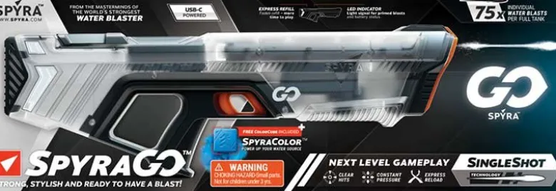 Vattenpistol SpyraGo Clear
