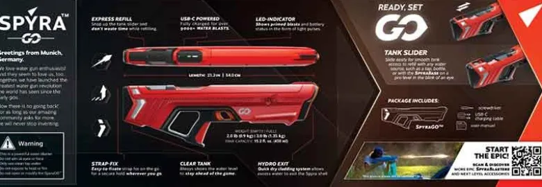 Vattenpistol SpyraGo Red