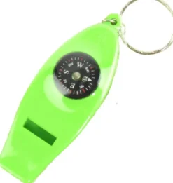 Äventyrs-gadget med kompass, termometer, visselpipa, förstoringsglas